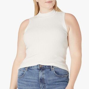 The Drop Karolina Sleeveless Ribbed Mock-Neck Sweater
